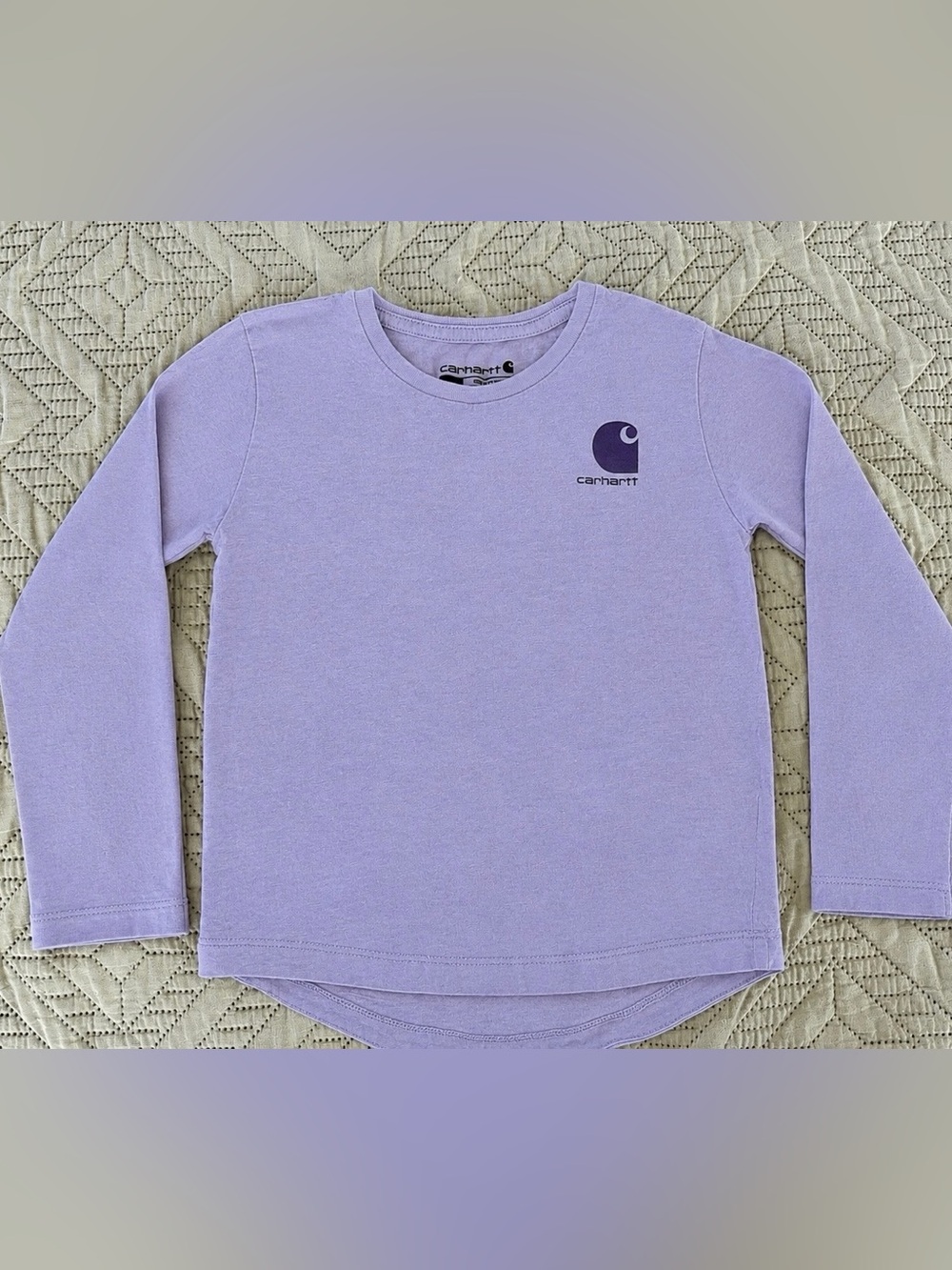 Carhartt Girls 3T Lavender Western Graphic Long-Sleeve Shirt